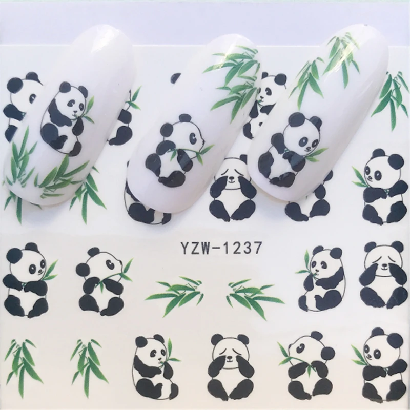 

YWK 1 Sheet Butterfly/ Feather / Flower Nail Art Water Decals Transfer Stickers Cute Animal Manicure Sticker