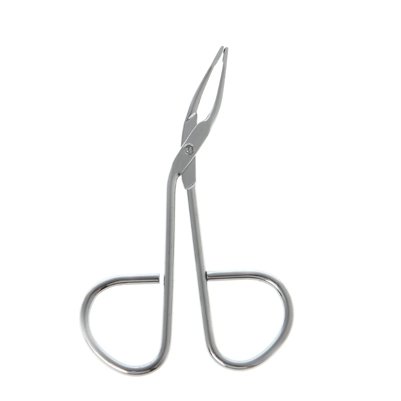 

Stainless Steel Hair Removal Scissors Flat Tip Eyebrow Tweezers Clamp Clipper