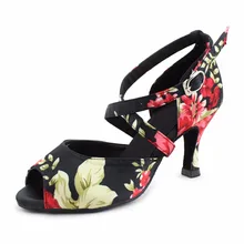 Женская обувь для латинских бальных танцев на высоком каблуке 6/7. 5/8. 5 см, женская танцевальная обувь для танго самбы обувь для вечеринок мягкая подошва VA30173