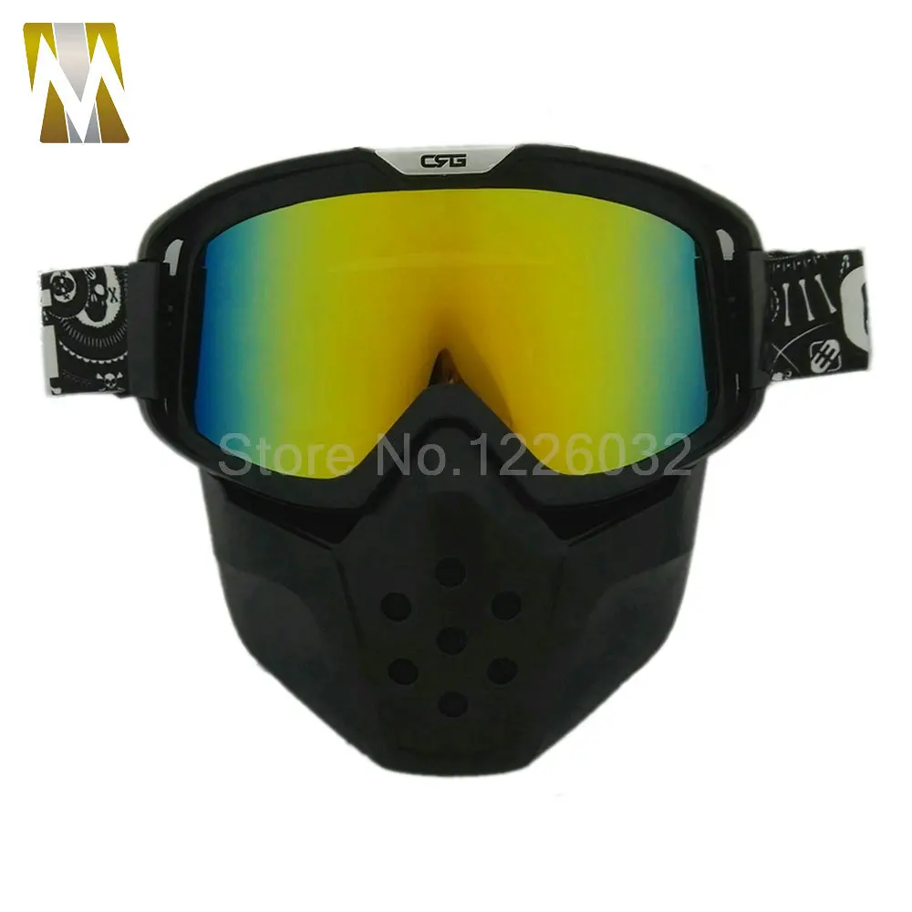 2017 NEW Motocross Mask Goggles Motorcycle Helmet Detachable Sport