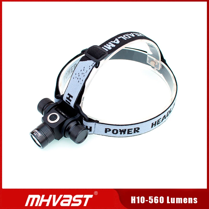 

MHVAST H10 Headlamps Flashlight 560 Lumens Cree XM-L2 LED Torch for Bike Night Running Camping Light