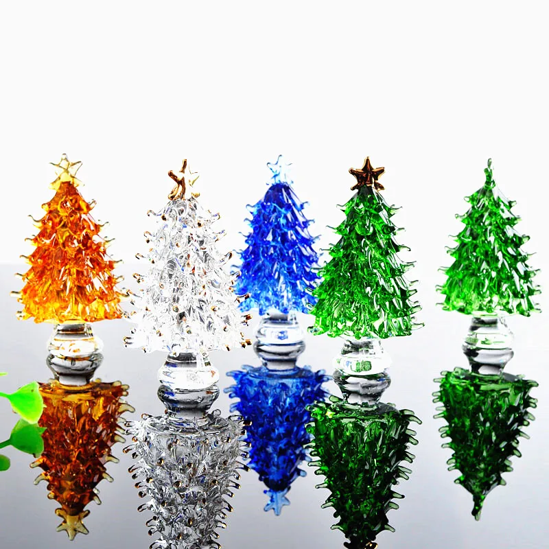 

Crystal Christmas Tree Star Figurines Paperweight Crafts Art&Collection Table Car Ornaments Souvenir Home Decor Wedding Gifts
