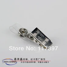 Удостоверение личности Держатель клип с прозрачный виниловый ремень 100 шт./лот