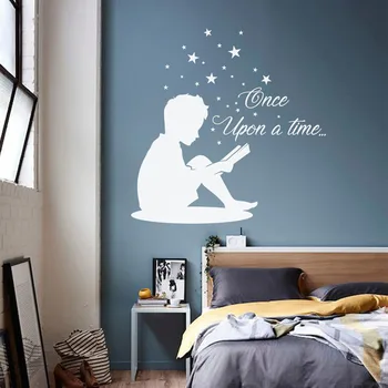 Boy Reading Book Wall Decal For Kids Rooms Lovely Quote Vinyl Stickers Teen Room Decor Books Decals Childrens Decoration Quote Wall Stickers Quotes Stickers For Walls From Joystickers 12 66 Dhgate Com
