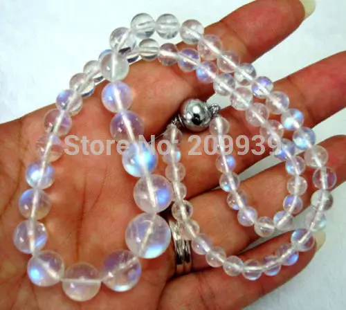 

Hot sell Noble- hot sell new - S4189 AAA Natural Moonstone Round Beads Necklace 5mm~10mm