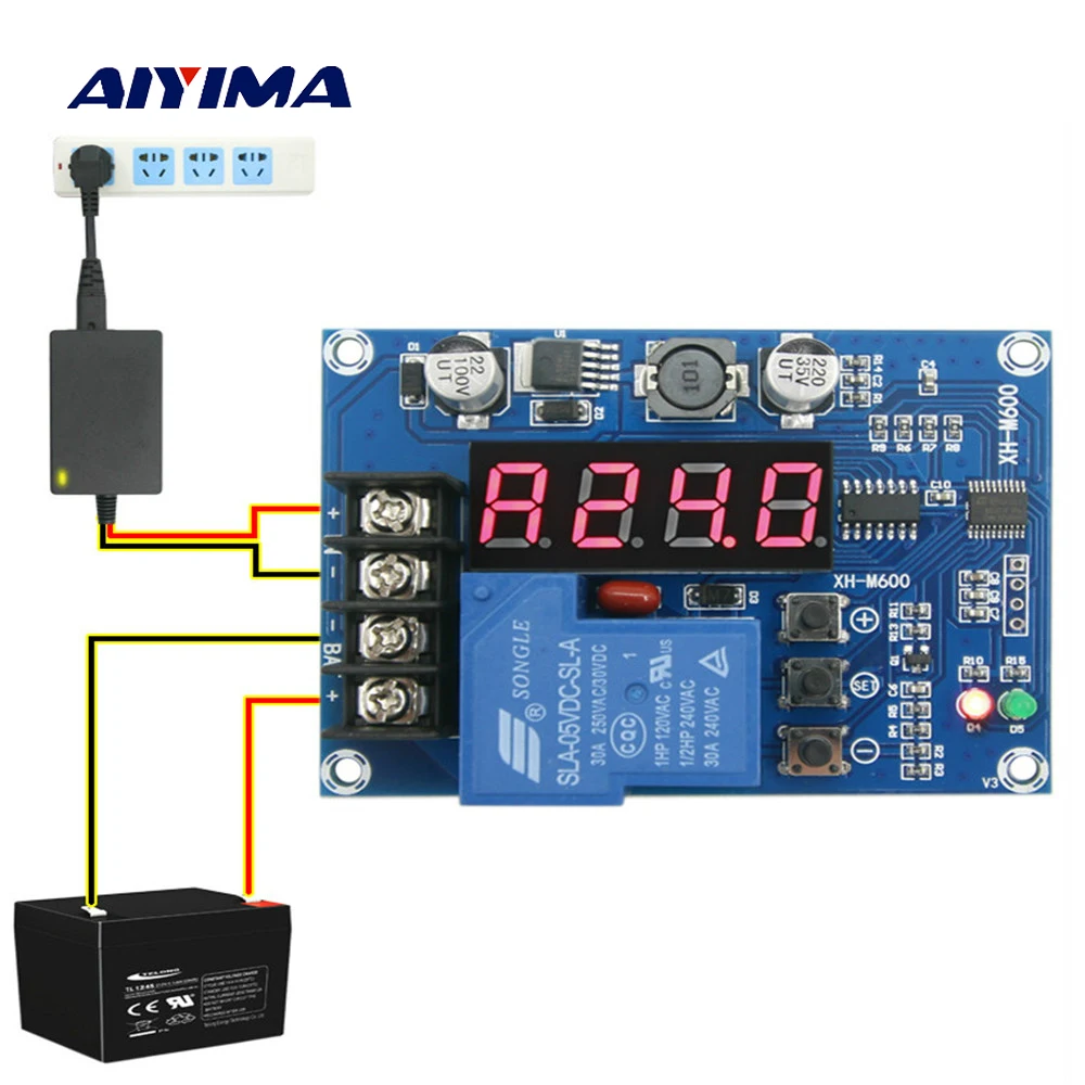 

Aiyima 30A CNC Battery Lithium Batteries Charge Controlled Module Battery Charging Control Protection Switch 6-60V