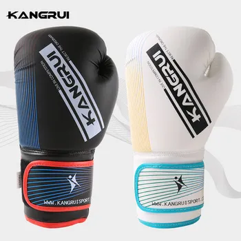 

White 10oz boxing gloves mma kick boxing training muay thai men fitness gloves for adult kids free shipping