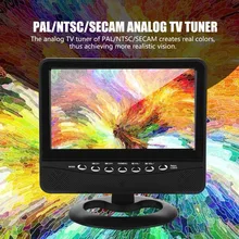 7in lcd Портативный автомобиль аналоговый телевизор 20 Гц-20 кГц PAL/NTSC/SECAM HD Автомобильный ТВ-тюнер fm-радио TXT Reader tv