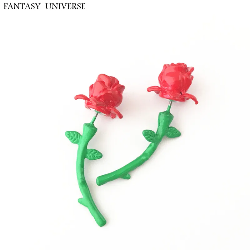 

FANTASY UNIVERSE Freeshipping 20pair a Beauty and the Beast rose Stud Earrings CDIKFDP06