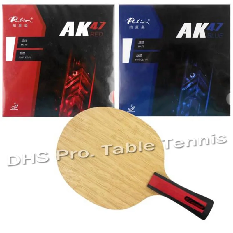 

61second 3004 Blade Shakehand FL with Palio AK47 RED and AK47 BLUE rubbers