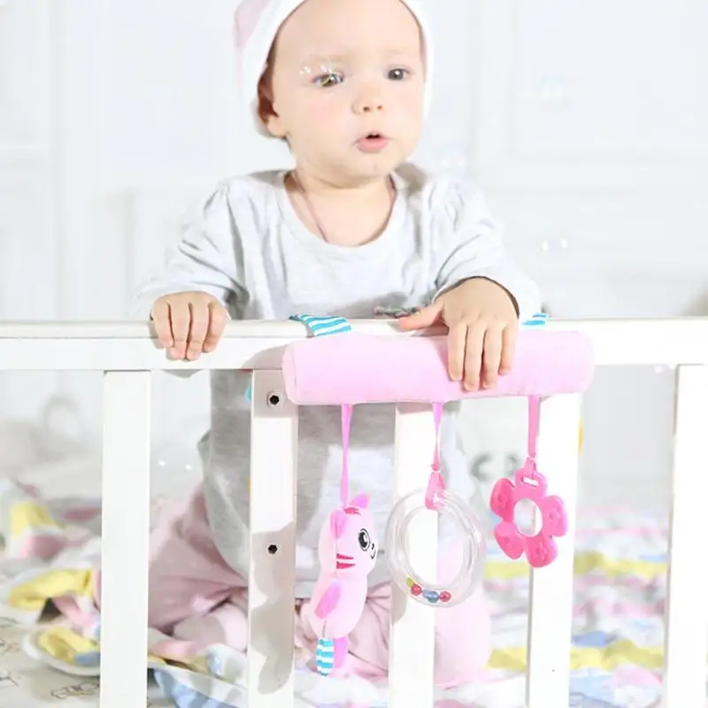 Милый младенческий Babyplay Игрушки для малышей подвижная спиральная кровать и коляска набор игрушек висячий колокольчик погремушка для детской кроватки игрушки для малышей