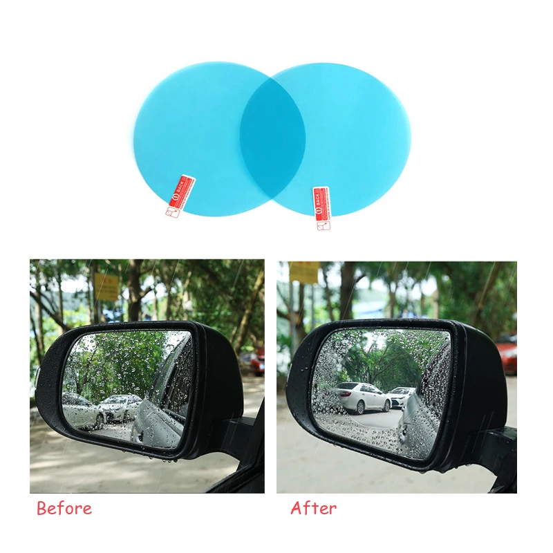 2pcs Rainproof Sticker Car Rearview Mirror Motor Hydrophobic Mirror