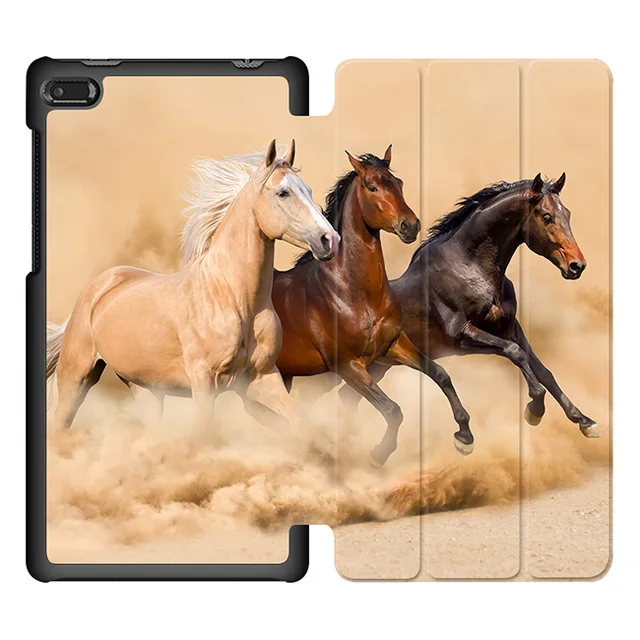 Horses Stand Protective Shell funda Capa cover Case for 2017 Lenovo