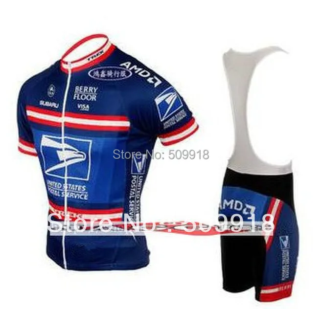Cycling clothing United States Postal team Cycling Jersey Sets Bike Clothing ropa ciclismo bike clothes ropa ciclismo Blue