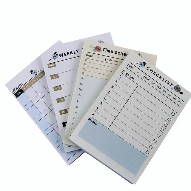 1 pack 60 sheets cute weekly monthly work planner sticky note cute