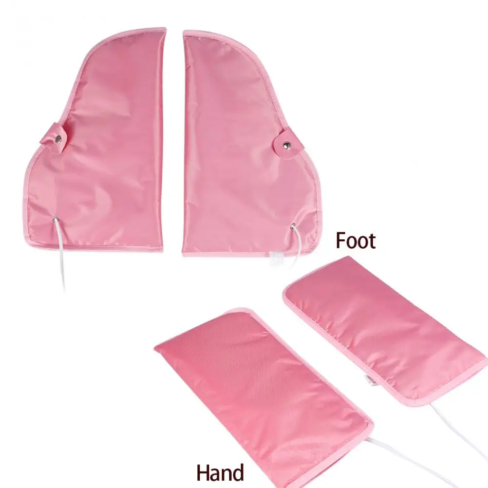 Pro с электрическим подогревом варежки ручной массажер для ног инфракрасная терапия для парафина маникюра воском Skin Mate спа термической Профессиональные боксерские перчатки