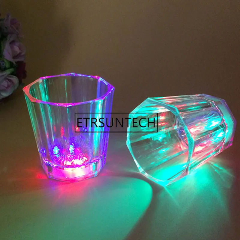 

120pcs Flashing Shot Glass Led Luminous Light Drink Cup Whisky Bar Christmas Gift Party Bar Led Wine Cup