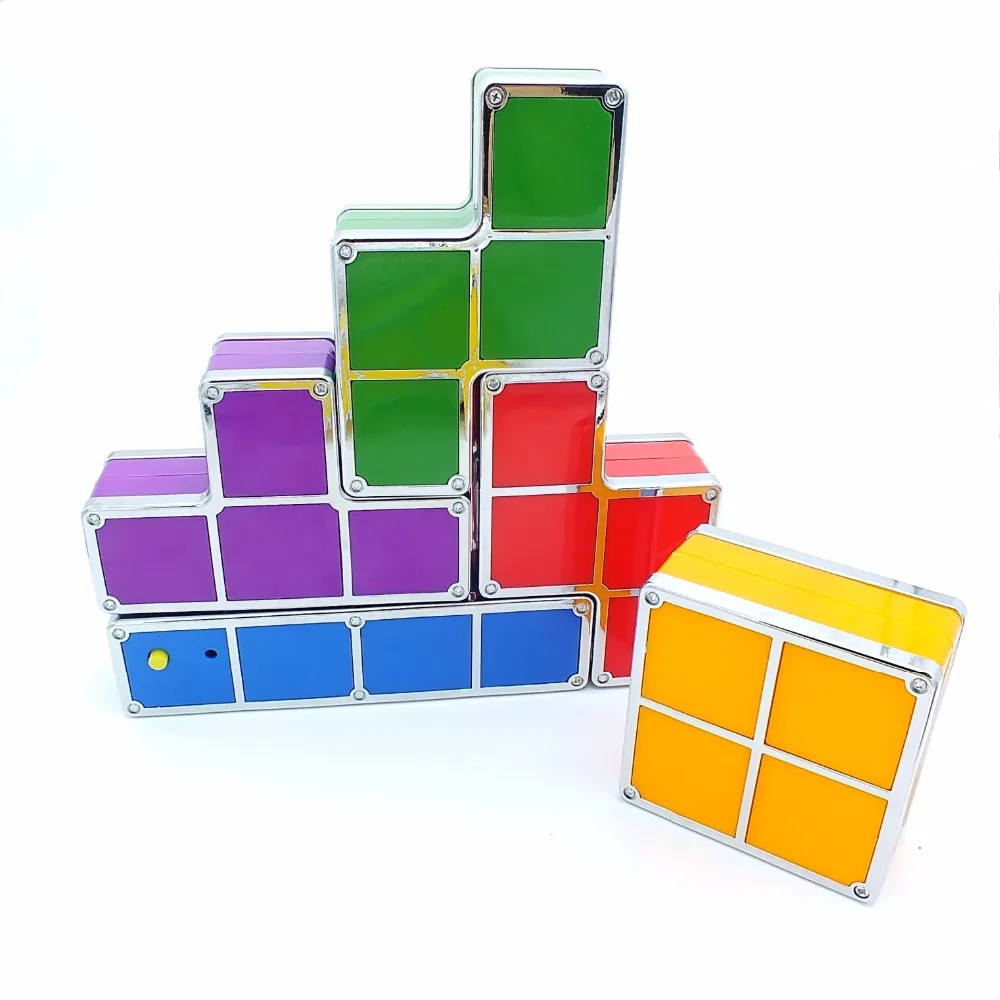  DIY Tetris Puzzle Light Stackable LED Desk Lamp Constructible Block Night Light Retro Game Tower Ba - 1000005668969