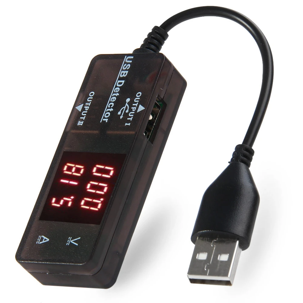 

USB Current Voltage Charging Detector Mobile Power Current and Voltmeter Ammeter Voltage USB Charger Tester Double Row Shows