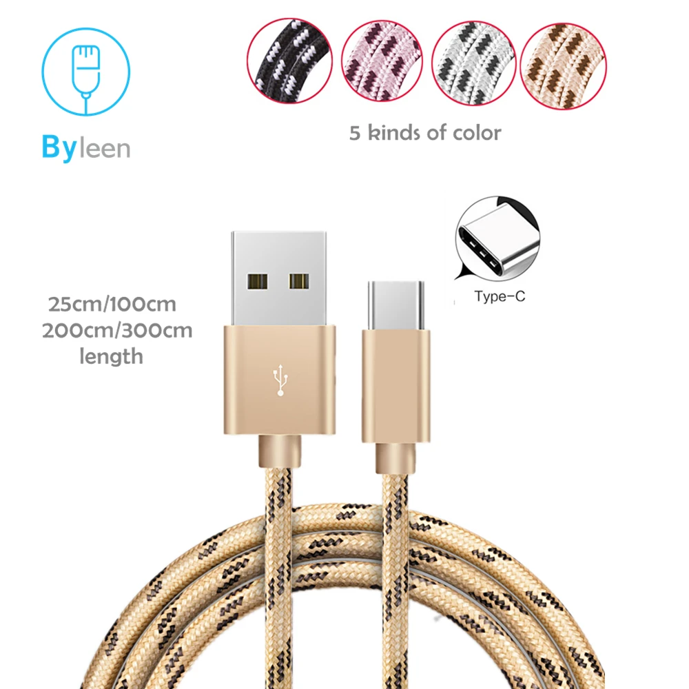 Oiginal usb type C кабель для huawei mate 20 Lite P30 P20 Pro samsung S10 USB-C зарядное устройство для Xiaomi mi 9 U mi Max U mi Super 4G LTE - Цвет: Золотой