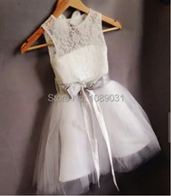 Best Price 2014 New Arrive White/Ivory Crepe Flower Girl Dress With Sashes A Line High Quality Crepe Girl Dress for Wedding Best Price 2014 New Arrive White/Ivory Crepe Flower Girl Dress With Sashes A Line High Quality Crepe Girl Dress for Wedding
