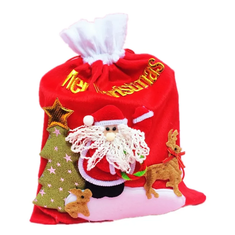 Christmas Gifts Bags Merry Christmas Santa Claus Candy