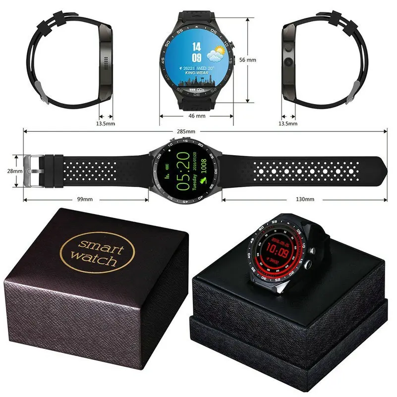  MEAFO MF88 Smart Watch Phone Bluetooth GPS MTK6580 Quad Core 1.3GHZ ROM 4G RAM 512MB 1.39 inch 400*