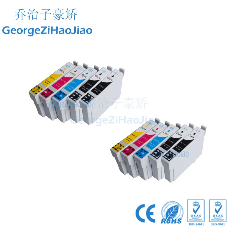 0711XL 10xсовместимый чернильный картридж для Epson D78 D92 D120 DX4000 DX4050 DX4400 DX4450 DX5000 полный с