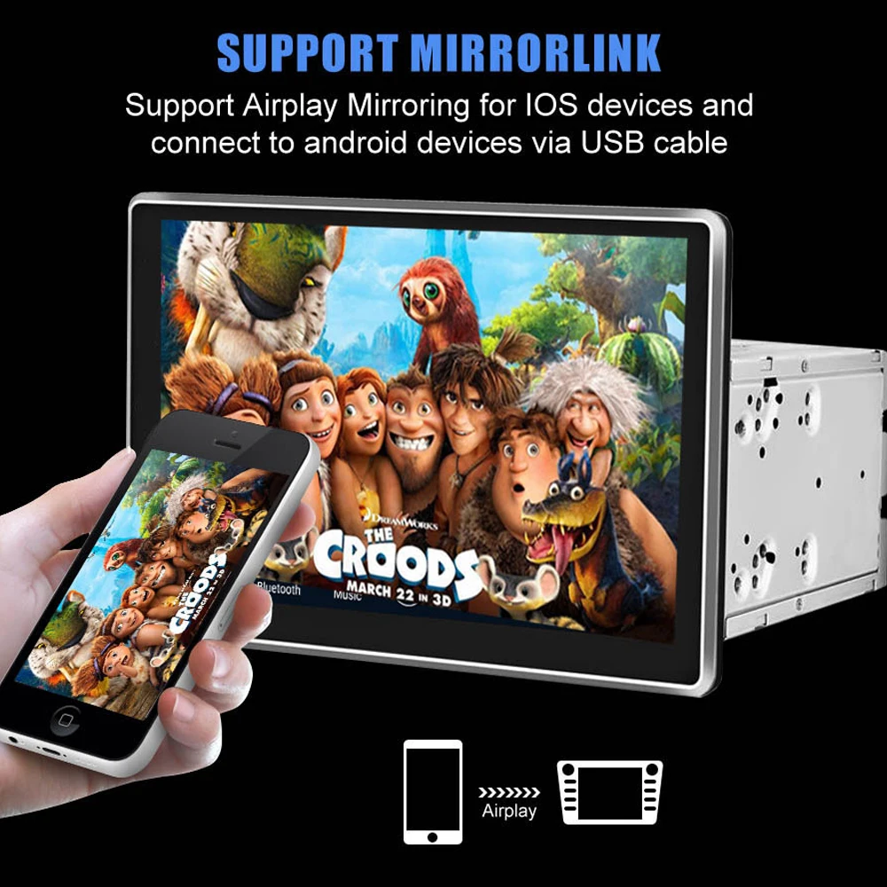 Excellent Sbaid 10.1" Autoradio Double Din Android Quad Core Car Multimedia Player With DVD USB Bluetooth Car Radio Video GPS Navigtion 11