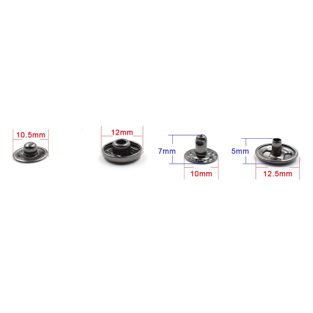 50 кнопок sets12.5mmSnap + Установите инструмент вручную. В коробке аксессуары DIY.