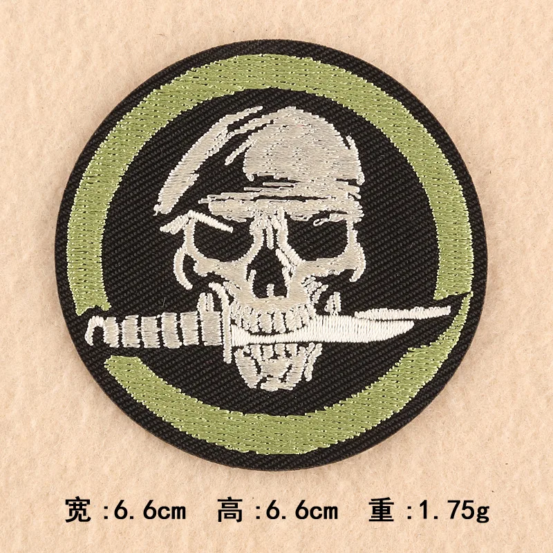 Free Shipping~10 pcs/Lot Embroidered PUNK SKULL #183 Sew on Iron On Patch Applique Badges | Дом и сад