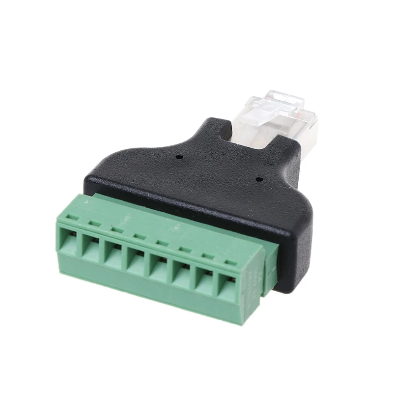 

RG45 8P8C Pin Metal Cable Modular Plugs Screw Binding Post Terminals Adapter