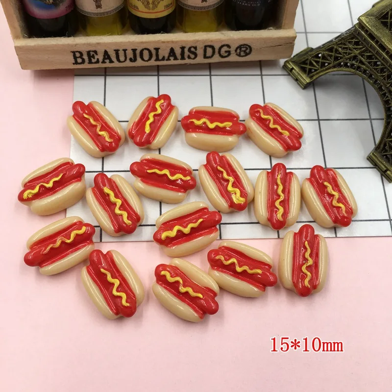 Resin Miniature Bread Resin Flat Back Cabochon for Phone Decoration Scrapbooking DIY Crafts Making 10pcs ornament crafts resin crafts