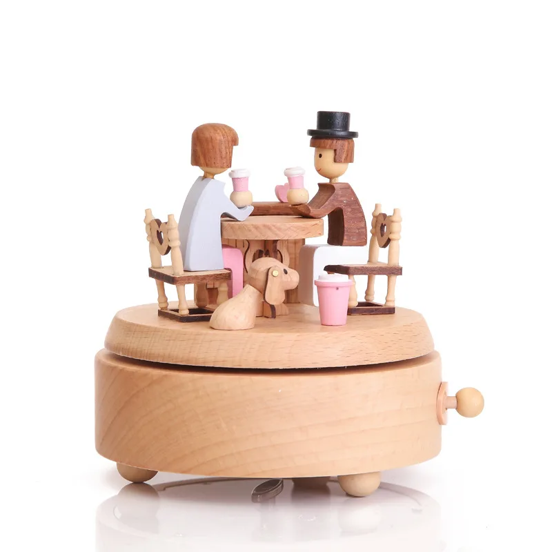 

Wooden Music Box Octopus merry-trojan home decoration Christmas teachers ' Day send friends couple birthday gifts