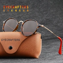 TR+ нержавеющая сталь легкие Черепаховые коричневые очки Мужские Женские винтажные Ретро Поляризованные солнцезащитные очки круглые солнцезащитные очки