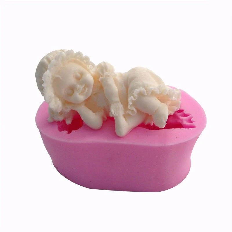 3D Fondant DIY Cake Mold Silicone Mould Angel Baby Girl Baking Decoration Soap Molds