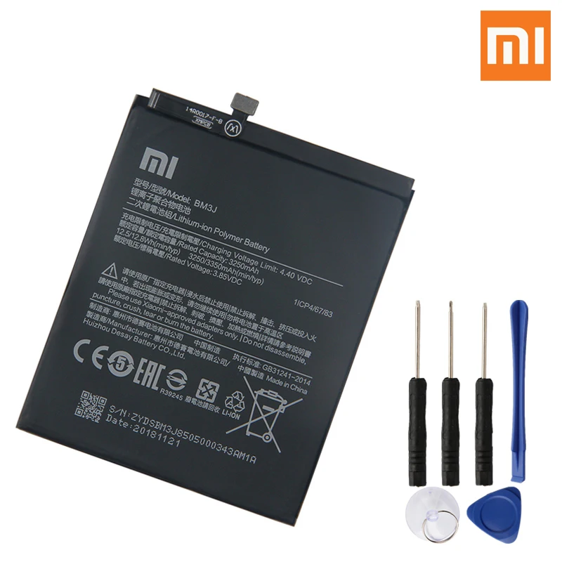 

Xiao Mi Original Replacement Phone Battery BM3J For Xiaomi 8 Lite MI8 Lite Genuine Rechargeable Battery 3350mAh