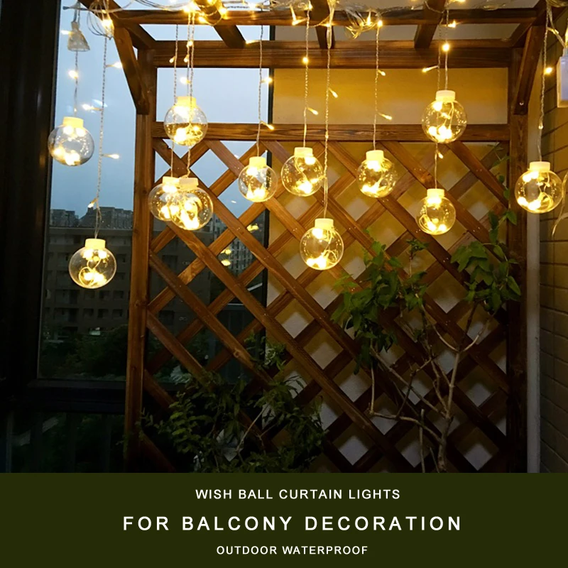 Big Globe Ball Indoor Window Christmas Curtain Light 3m 120 Led