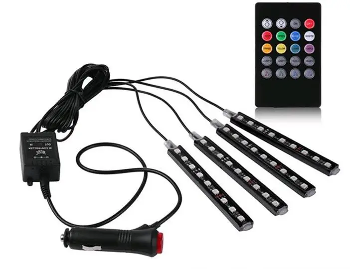 4pcs Car RGB LED Strip Light 16 Colors Car Styling For Chevrolet Cruze Trax Vw Golf