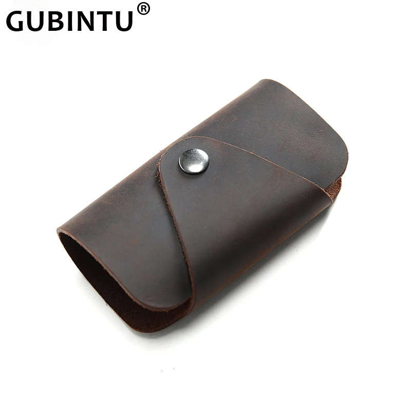 

Genuine Leather Key Holder Solid Small Home Keys Storage Bag Minimalist Key Ring Pouch Leather Personalized Key Organizer Case