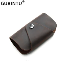 Genuine Leather Key Holder Solid Small Home Keys Storage Bag Minimalist Key Ring Pouch Leather Personalized Key Organizer Case