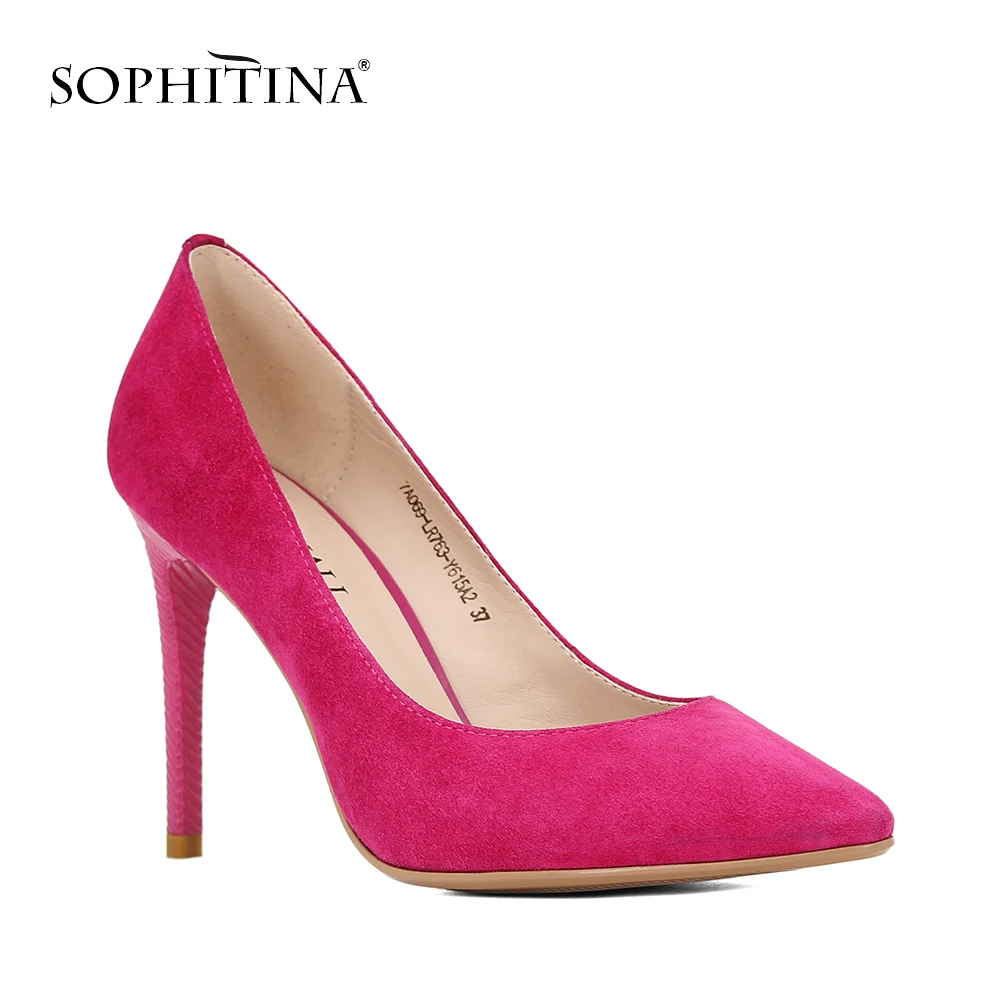 

SOPHITINA Wedding Party Brand Lady Pumps Autumn Pointed Toe Super High Thin Heel Sexy Women Shoes Elegant Office Lady Shoes D057