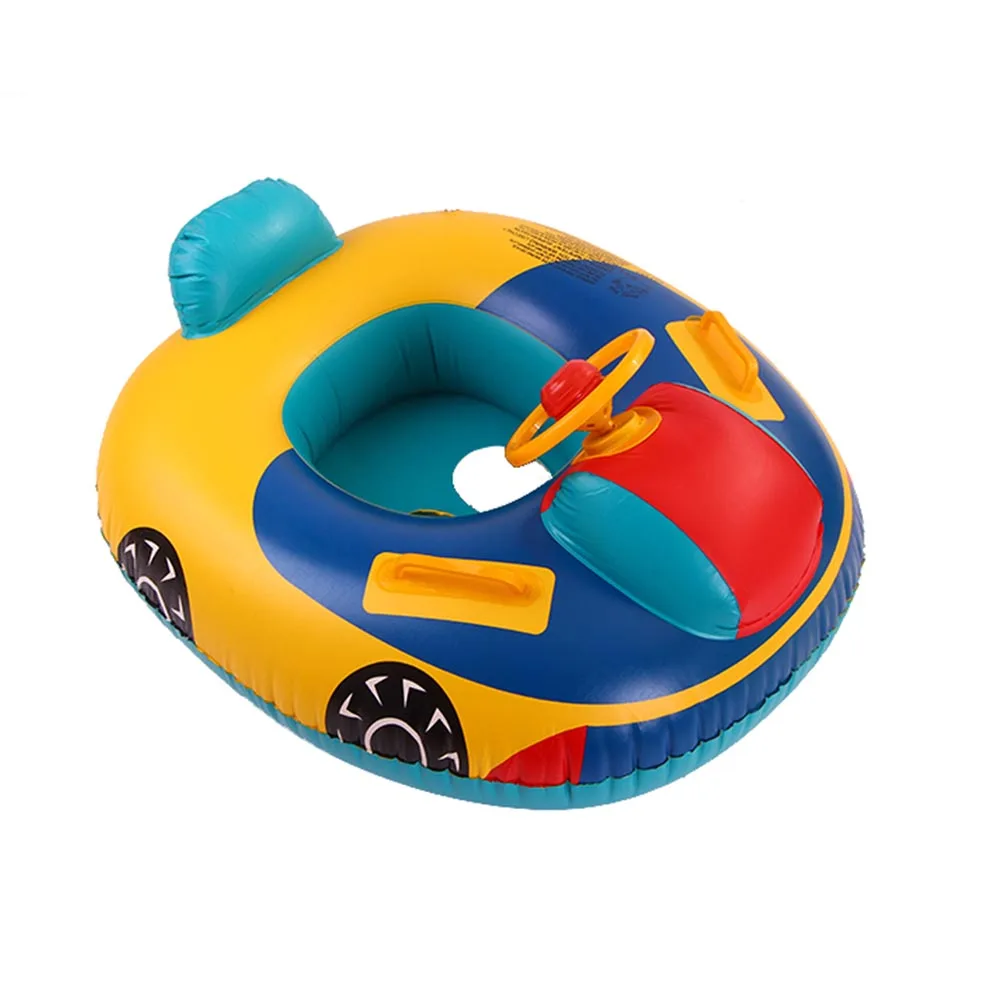  MrY Inflatable Ride-ons babies child toy of Inflatable Swimming Seat Float Boat Wheel Horn Baby Poo