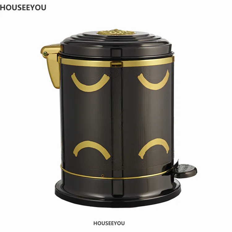 Retro Luxury Household Garbage Bins Waste Bins Household Cleaning Tools