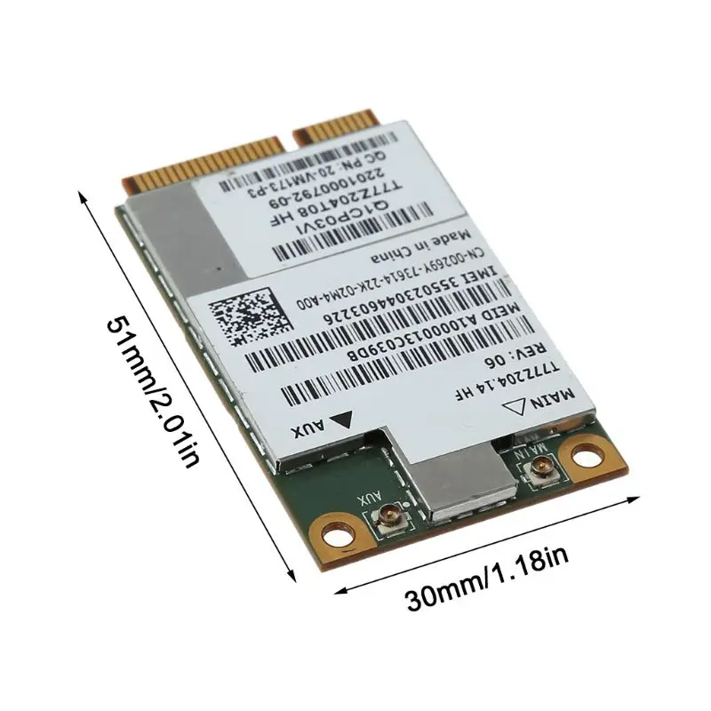 Модуль адаптера PCI E для Dell Latitude E6420 E5420 0269Y 00269Y DW5630 5630 Gobi 3000 3G EVDO/WCDMA WWAN