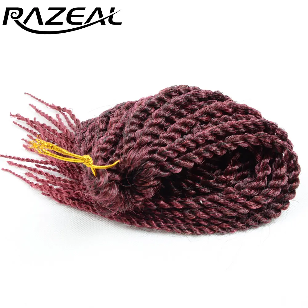 Razeal 6 упаковок 30 прядей косы с крючком Омбре синтетические плетеные волосы для наращивания Сенегальские вьющиеся волосы высокотемпературное волокно