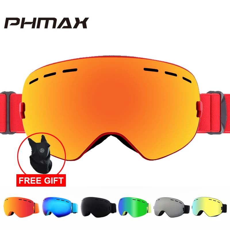 Брендовые лыжные очки PHMAX для мужчин и женщин мужские сноуборда катания на лыжах
