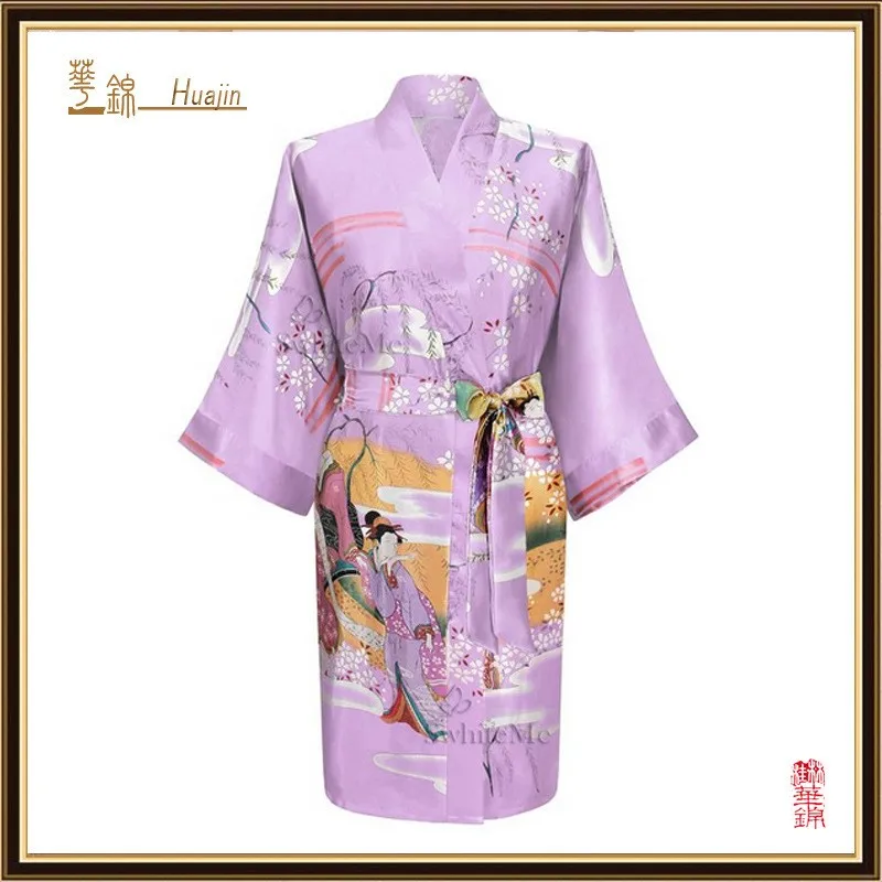 Шелк кимоно халаты для женщин Атласный халат длинные шелковые халаты для подружек невесты Longue Femme женский халат для подружек невесты халат