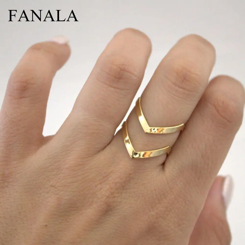 Fanala лакомство V Кольца простой Boho 2019 Femme для подарка женские новые геометрические