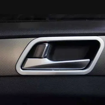 

For Hyundai NiNth sonata 2015 2016 2017 ABS Matte Inner Door Handle Bowl Bezel Catch Molding Garnish Inside Frame Cover Trim